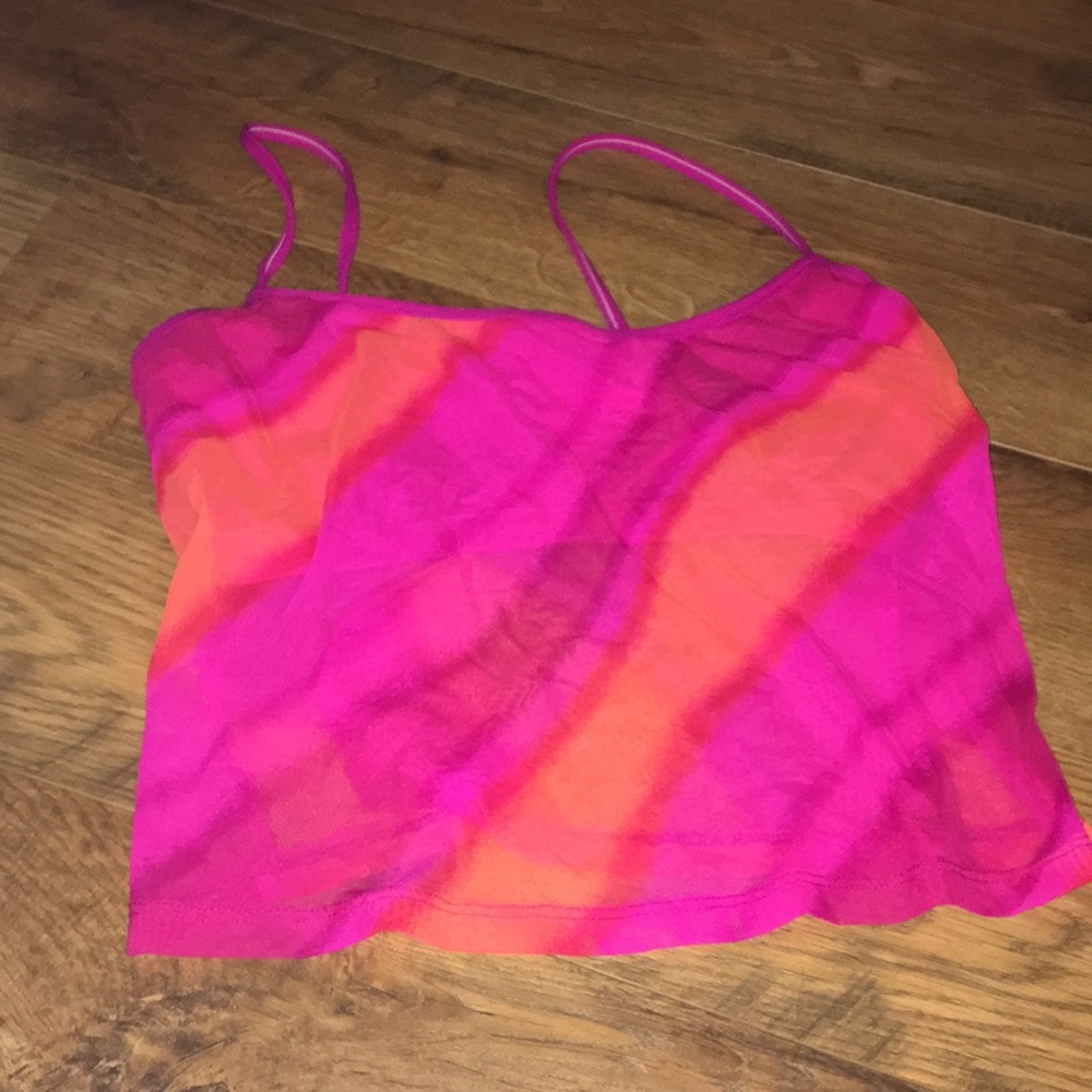 Orange and Hot bathing suit top